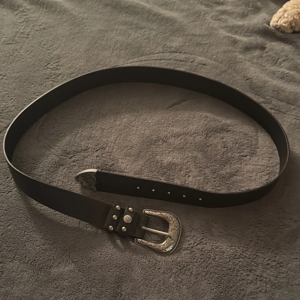 Torrid Women’s Black Belt with Silver Buckle
